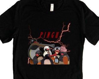 Pingu Collage T-Shirt Vintage Retro Design