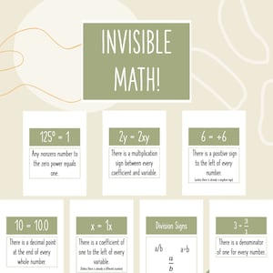 Invisible Maths Posters