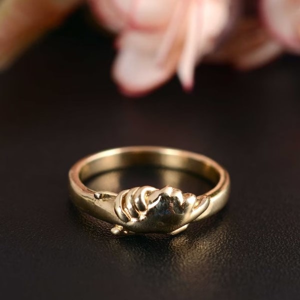 Messing Handschlag Ring, Handgemachter Ring, Vintage Ringe,Boho Ringe,Minimalist Ring,Geschenk Ring,Jubiläum Ring,Hochzeit Ring,Deco Ring,Geschenk für Sie