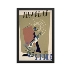 Póster Mantenerse al día con la ciencia Vintage