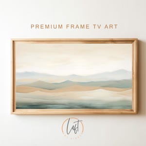 Samsung Frame TV Modern Seascape Painting | Abstract Coastal Ocean DIGITAL TV Art