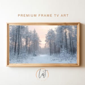 Samsung Frame TV Art Winter | Frame TV Art Snowy Landscape | Digital Art for Tv Digital Download Frame Art TV