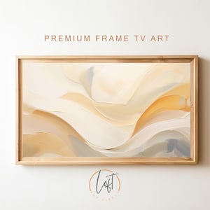 Samsung Frame TV Art | Farmhouse Neutral Abstract Painting | DIGITAL TV Download