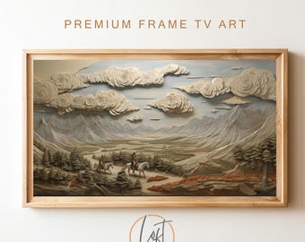 Stimmungsvolle Landschaft Gemälde für Rahmen TV | Vintage Kunst (Digitaler Download)