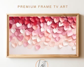Samsung frame tv art Valentines day | Hearts frame tv art | Valentines Samsung art tv | Holiday tv art | Kikiandnim | digital download
