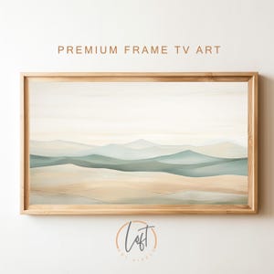 Samsung Frame TV Modern Seascape Painting | Abstract Coastal Ocean DIGITAL TV Art