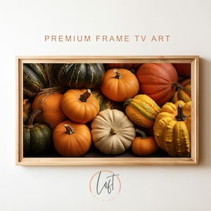 Pila de calabazas, Arte para marco de TV Samsung, Descarga instantánea, Otoño, Calabazas, Arte para marco de TV, Arte para TV Samsung, Descarga digital para marco de Samsung