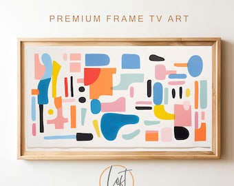 Samsung Frame TV Art Mid Century Modern, Line Drawing, Contemporary Art, Digital Download, Abstract Scribble Art for The Frame TV