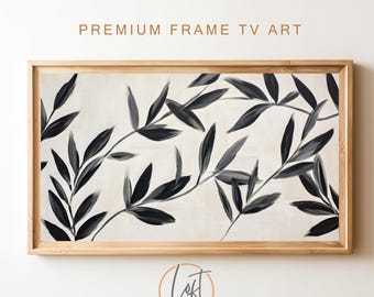 Arte botánico neutro para TV Samsung / Pintura floral moderna (descarga digital)