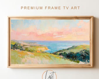 Samsung Frame TV向け海岸風景アート（デジタルダウンロード） - Etsy 日本