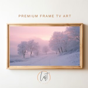 Samsung Frame TV Art Winter | Frame TV Art Snowy Landscape | Digital Art for Tv