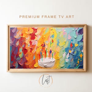 Samsung Frame TV Art, Instant Download, Rainbow Glitter Happy Birthday, Samsung Art TV, Digital Download for Samsung Frame, Birthday