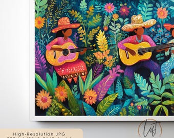 Frame TV Vintage Mexican Mural Digital Download, Mexico Tv