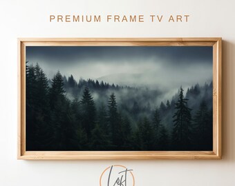 Samsung Frame TV Art. Evergreen Trees.  Instant Digital Download. Art Print for the Frame TV. Frame TV Size 3840 x 2160