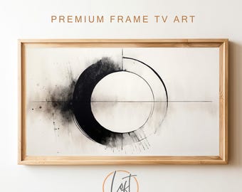 Samsung Frame TV Art Geometric Print, Black & White Abstract Print Modern Mid Century Wall Art Digital Download for Samsung Frame