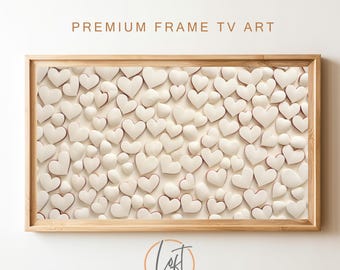 Cuori monocromatici Samsung Frame TV Art, San Valentino neutro (download digitale)