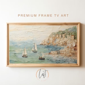 Vintage Coastal Samsung Frame TV Art | Antique Summer Landscape Painting | DIGITAL