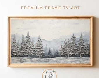 Samsung Frame TV Country Christmas Winter Landscape Painting | DIGITAL TV Art