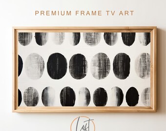 Samsung Frame TV Art Geometric Print, Black & White Abstract Print Modern Mid Century Wall Art Digital Download for Samsung Frame