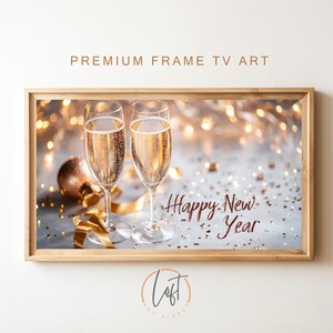 Samsung Frame Tv Art Happy New Year | Festive Wall Art |New Year&#39;s Eve Art For Frame Tv Digital DOWNLOAD | Holiday Frame Tv | NYE Samsung Tv