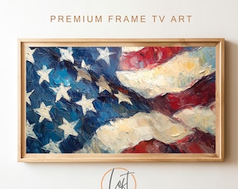 American Flag Samsung Frame TV Art, 4th of July and Memorial Day Decor Wallpaper, Instant Digital Download