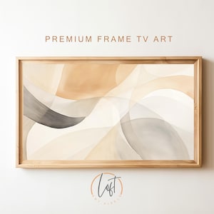 Samsung Frame TV Art | Neutral Muted Minimalist Abstract Painting | DIGITAL TV Download