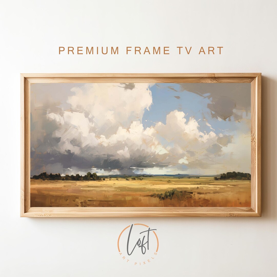 Scene Frame Country Scene Frame TV Art | Vintage Landscape DIGITAL Painting ...