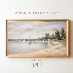 Samsung Frame TV Art | Vintage Coastal Rustic Painting Art DIGITAL Painting Download
