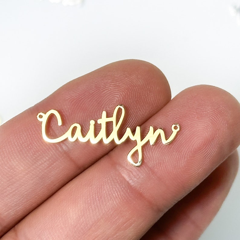 Silver Name Pendant Supply, Initial Name Necklace Pendant, Silver Jewelry Supply and Tools, Personal Jewelry, Charm Jewelry, Supply image 4