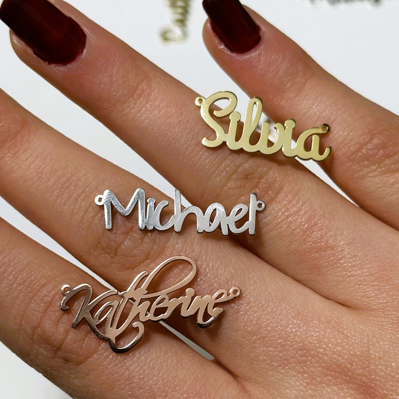 Silver Name Pendant Supply, Initial Name Necklace Pendant, Silver Jewelry Supply and Tools, Personal Jewelry, Charm Jewelry, Supply image 6