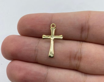 925 Sterling Silver Cross Charm, Cross Charms Supply, Jewelry Making, Necklace Charm, Diy Jewelry (12x21 mm) MNMSYRMH03