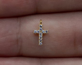 Silver Cross Charm, Cross Charms Supply, Jewelry Making, Necklace Charm, Diy Jewelry (5x9 mm) MNMSYRMH1106