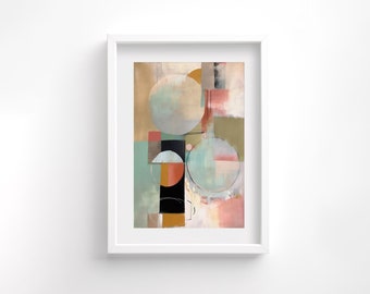 Pastel Fusion | Abstract Minimalism Wall Art Wall Decor | Fine Art Print