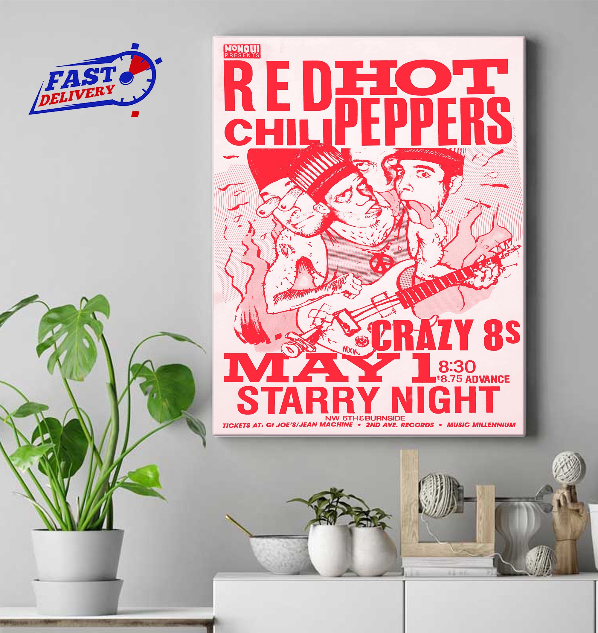 Red Hot Chili Peppers Rock Band Tour 2023 Poster