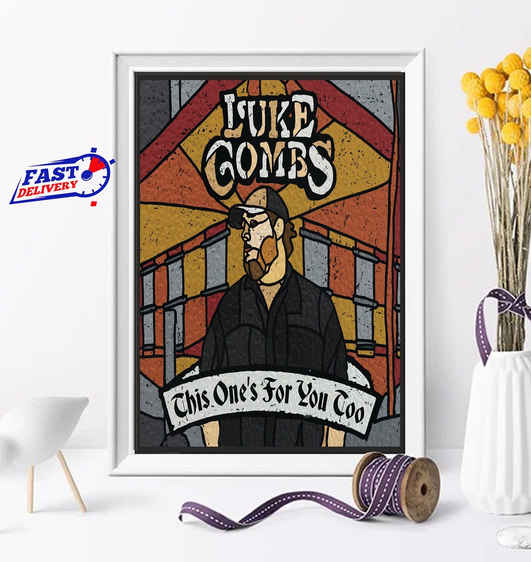 Luke Combs 2023 Tour Poster Unframedgift for Luke Combs Fans Etsy