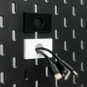 The Grommet - cable entry for IKEA SKÅDIS perforated plate