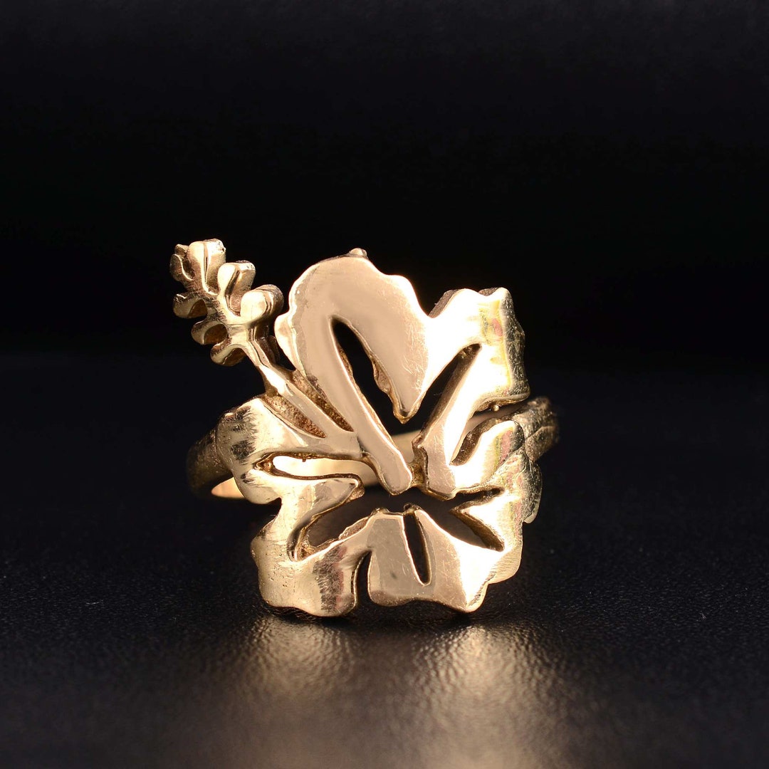 Hibiscus Ring, Hibiscus Flower Ring, Tropical Ring, Plant Lover, Plant