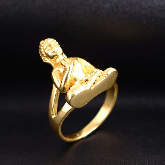 18k gold buddha ring online