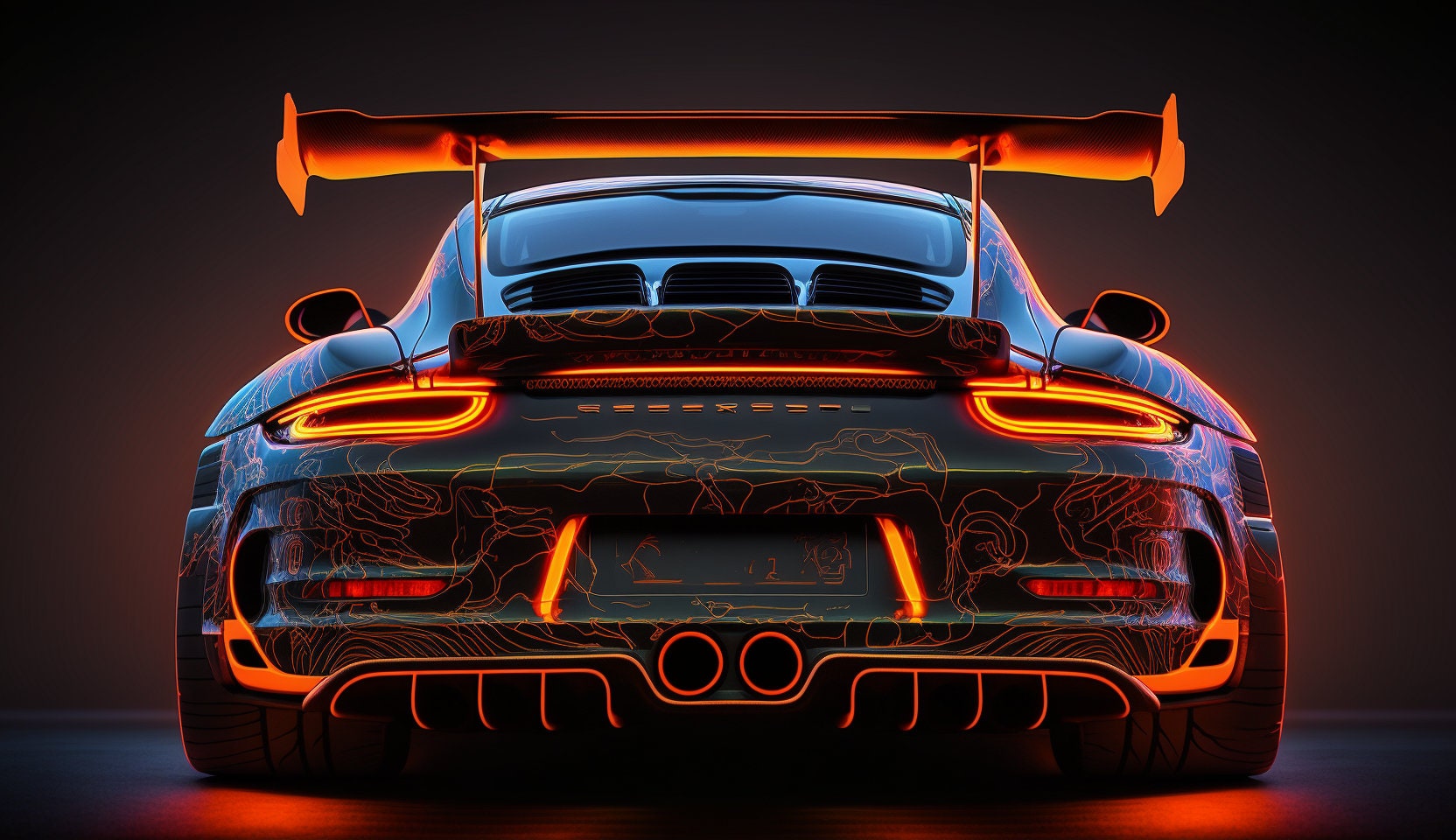 Porsche Car Neon-like LED Sign - PRO LED SIGN!