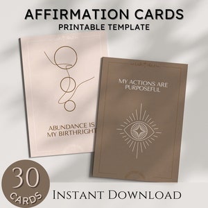 Affirmation Card Printable Routine Card Manifest Card Positive Affirmation I Am Card Self Care Motivational Quote Deck Mindfulness Gift