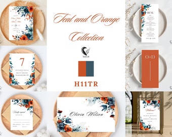 Editable Minimal Wedding Invitation, Minimalist Wedding Invites Suite, Modern Invite Template, Simple Elegant Invite, Editable Canva, #H01MI