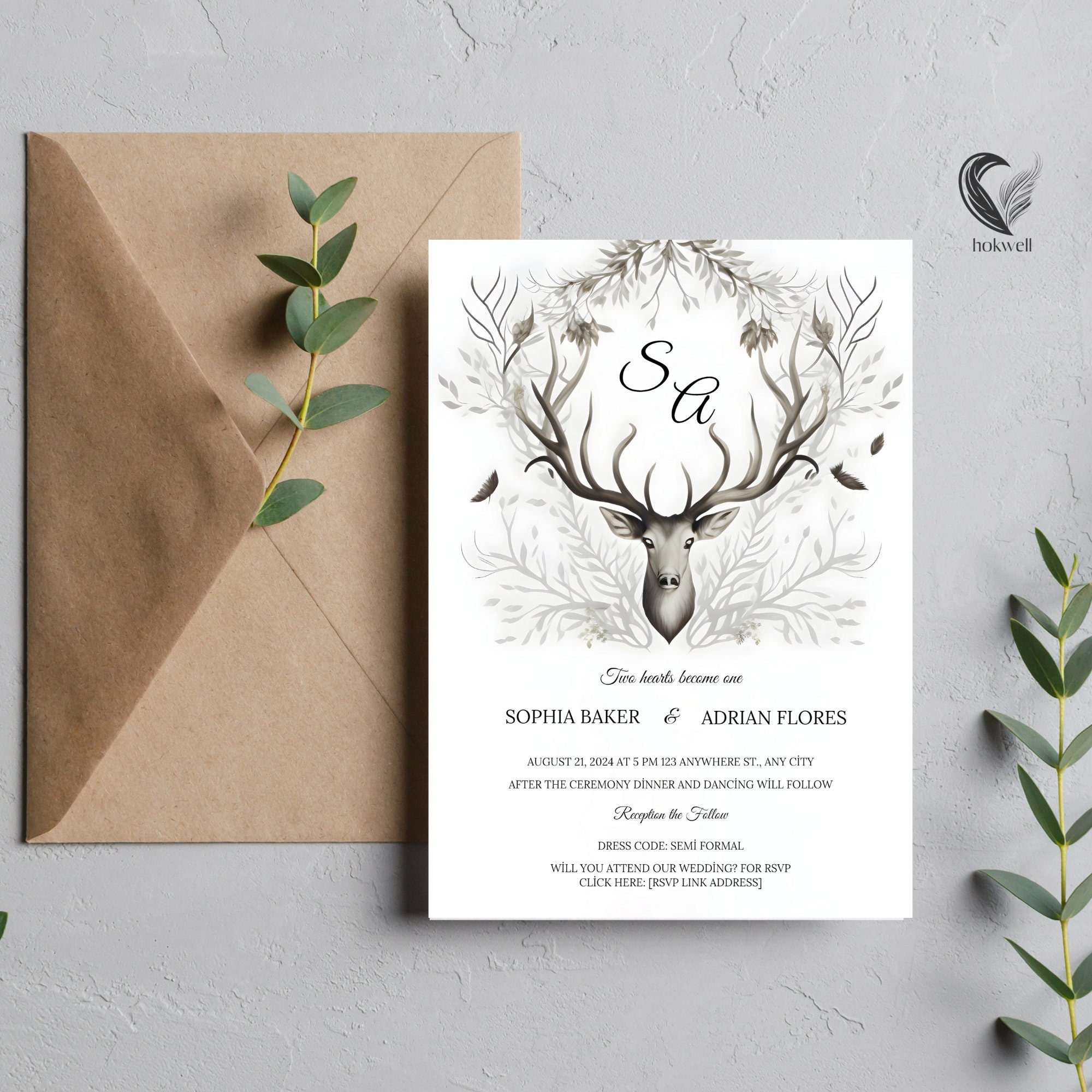 Deer Antler Wedding Invitations Template, Boho Wedding Invitation, Antler Invitation Templates, Flower Deer Antlers, Wedding Invitation Card - Etsy deer-antler-wedding-invitations-template-boho-wedding-invitation-antler-invitation-templates-flower-deer-antlers-wedding-invitation-card-etsy