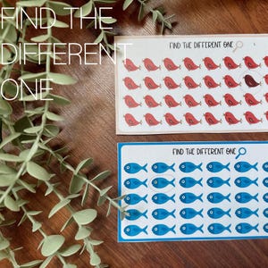 Actividad para niños: encuentra el elemento diferente • 20 tarjetas para encontrar el elemento diferente • Para maestros y padres • DESCARGA DIGITAL