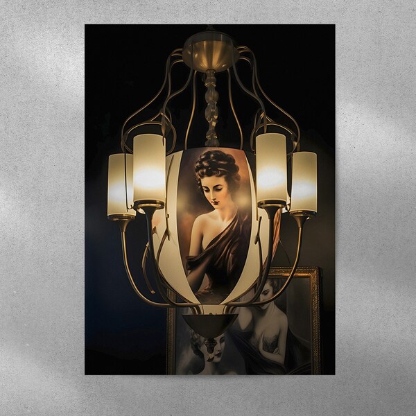 Baroque Chandelier  Tamara de Lempicka Style | High Quality, Multiple Sizes, Instant Download