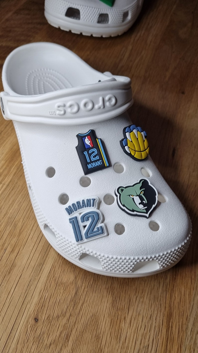 Morant Grizzlies Basketball Shoes Shoe Charms NBA style for Crocs image 2