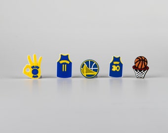 Golden State Warriors Shoe Charm Set  NBA listing A  | Trendy Shoe Accessories | Affordable Jibbitz Charms | Basketball Charms | NBA