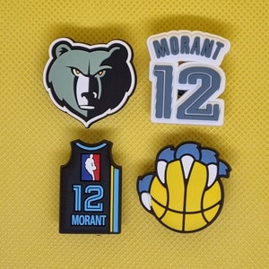 Morant Grizzlies Basketball Shoes Shoe Charms NBA style for Crocs image 8