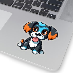 Funny Dog Sticker | cartoon dog | puppy sticker | laptop sticker | Vinyl Kiss-Cut | doggy decal | gift for dog lover | sticker for birthday
