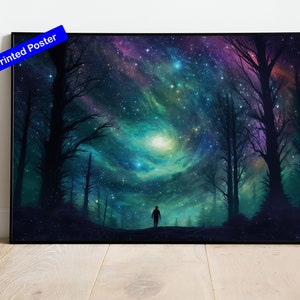 Enigmático Alien Starry Sky Poster / Eco-Friendly FSC-Certified Print / Printed Poster / Space Poster / Universe Poster / Gaming Room Poster
