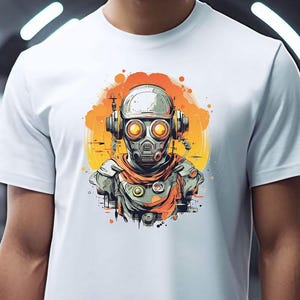 Retro Sci-Fi Robot T-Shirt | Science Fiction T-Shirt | Vintage Retro T-Shirt | Organic Cotton T-Shirt Unisex | Gift for Science Fiction Fans
